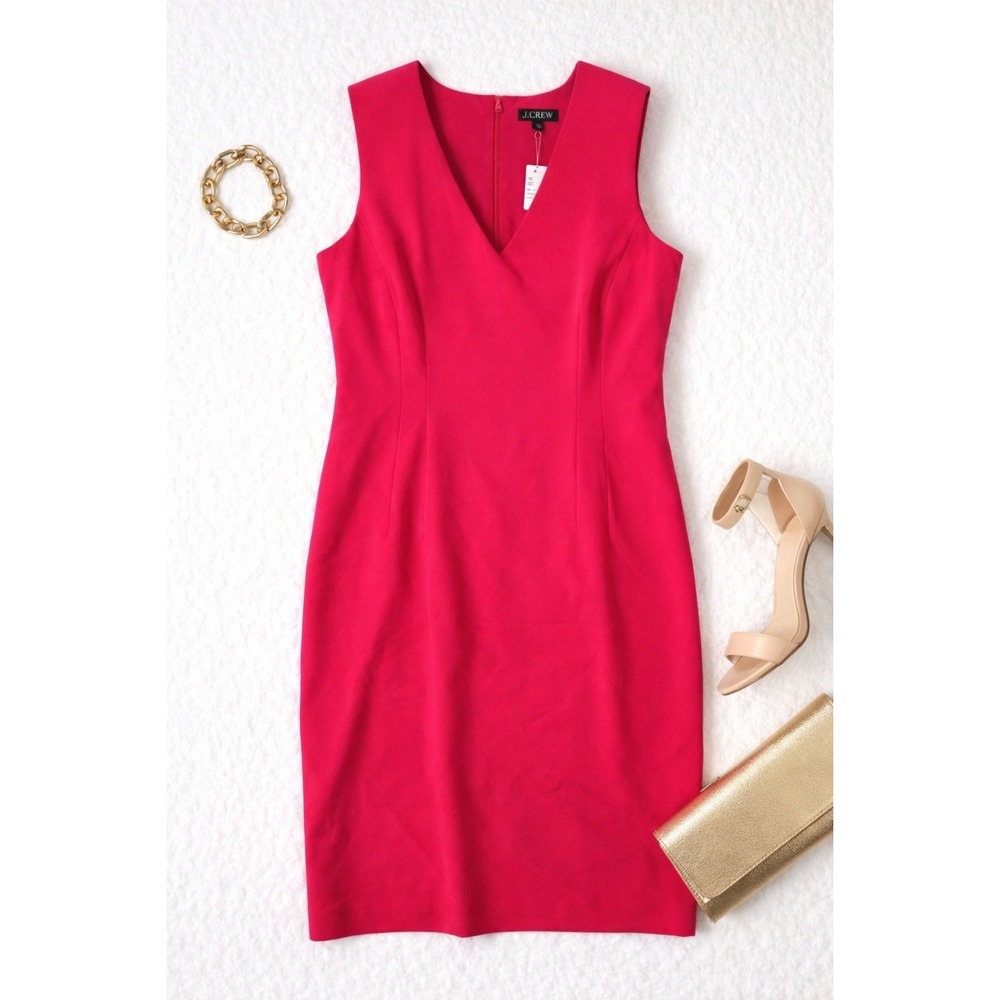 J.Crew Womens Pink V-Neck Sleeveless Dress BY914‎ Size 14 NWT Easter Dress XL